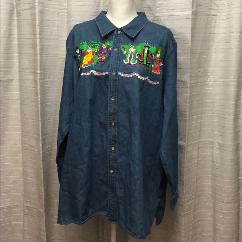 [ BellePointe ] Christmas Denim Shirt
